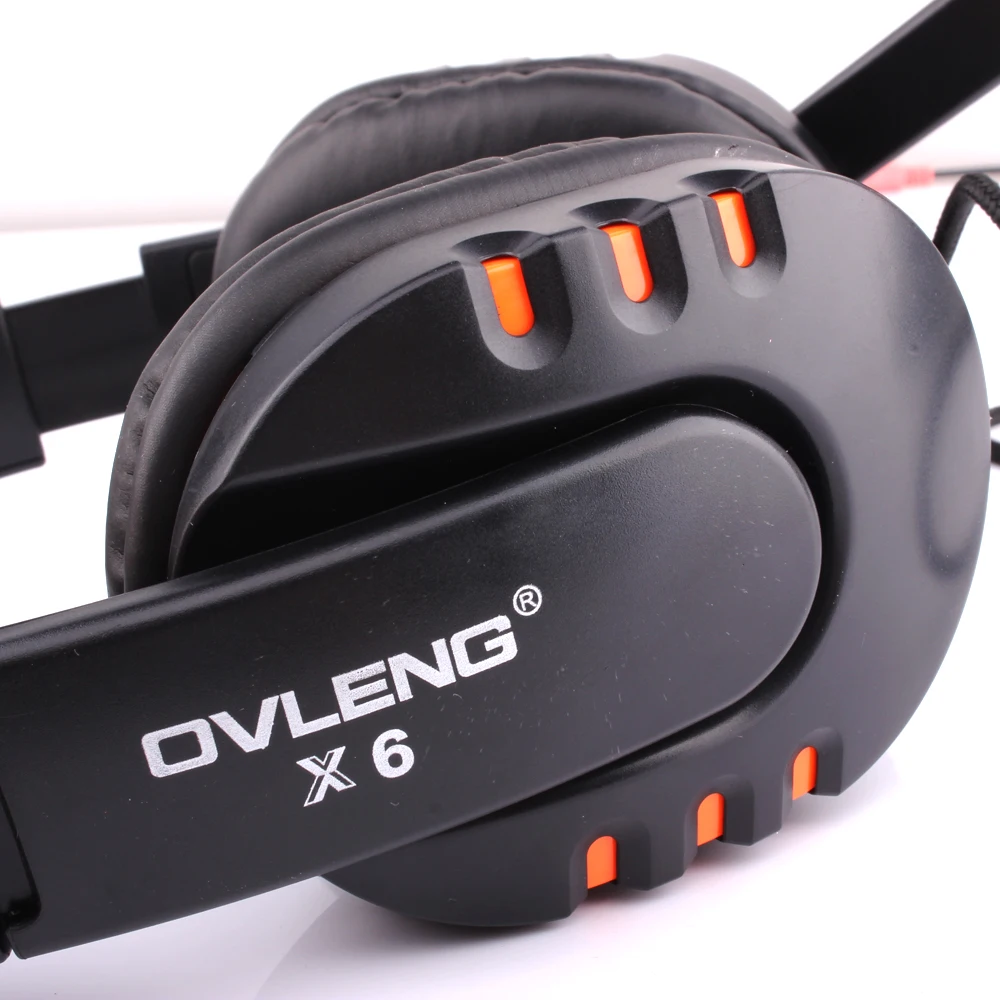 OEM  OVLENG X6  Plug game headphones wired headset Stereo Headset with Mic Volume Control Key