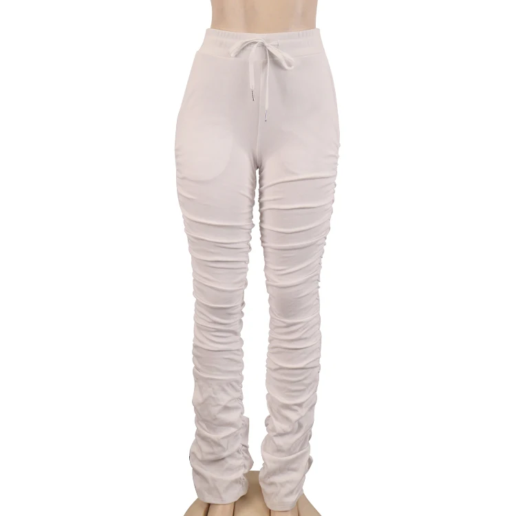 Miranda wholesale custom design leggings ladies solid hip hop outfits skinny pants for women