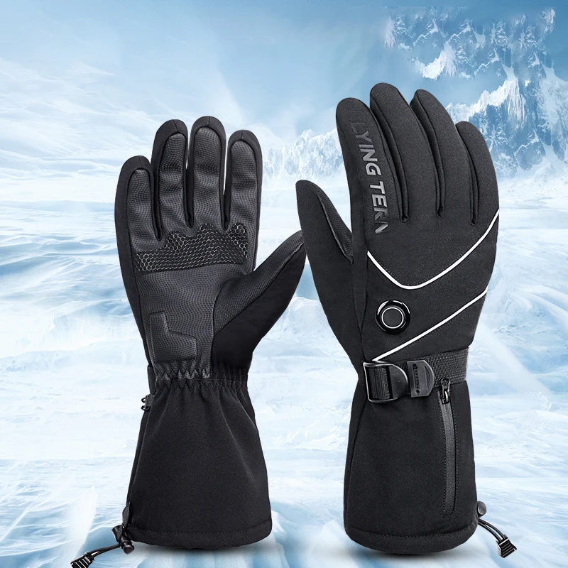 Reflective Touchscreen Waterproof Thermal Heated Gloves Electrical Battery 3M Thinsulate Snowboard Motorcycle Ski Heated Gloves