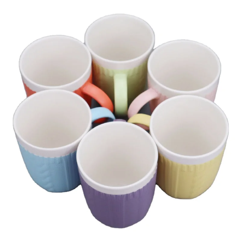 Высокое качество оптовая продажа для свадьбы новая керамическая кружка из костяного фарфора с вязаным рисунком розового цвета