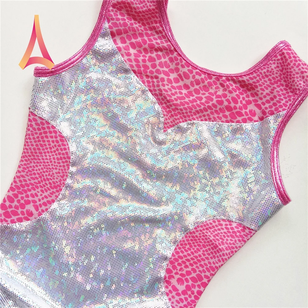 Mesh-paneled Shiny White Gymnastics Leotard Training Wear Gymnastics Leotards
