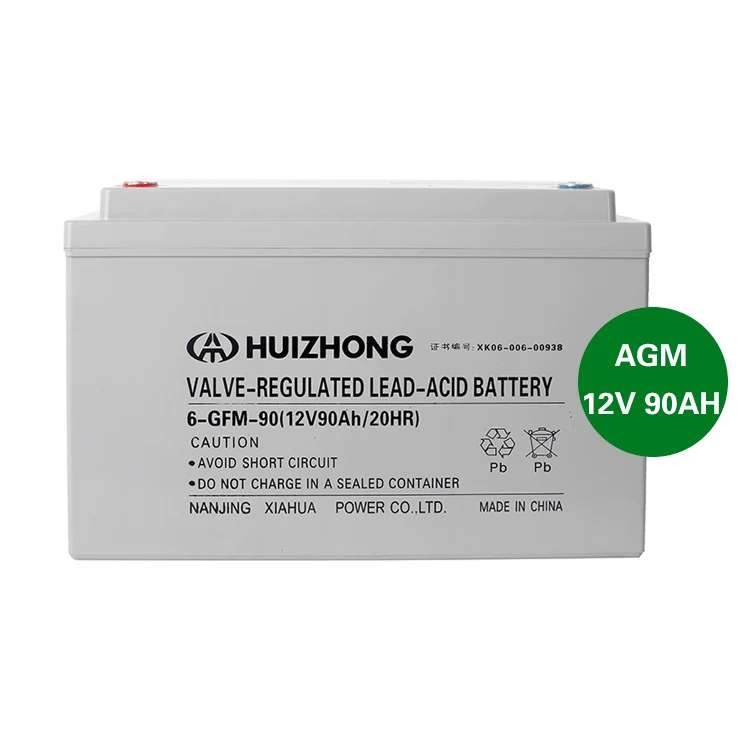maintenance free 12V 90AH AGM battery deep cycle lead acid battery for Cable Television