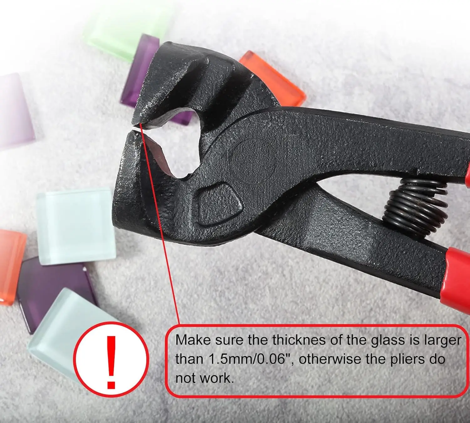 Peaktop  Tile Nippers for Ceramic Tiles 8 Inches Mosaic Cutter Pliers
