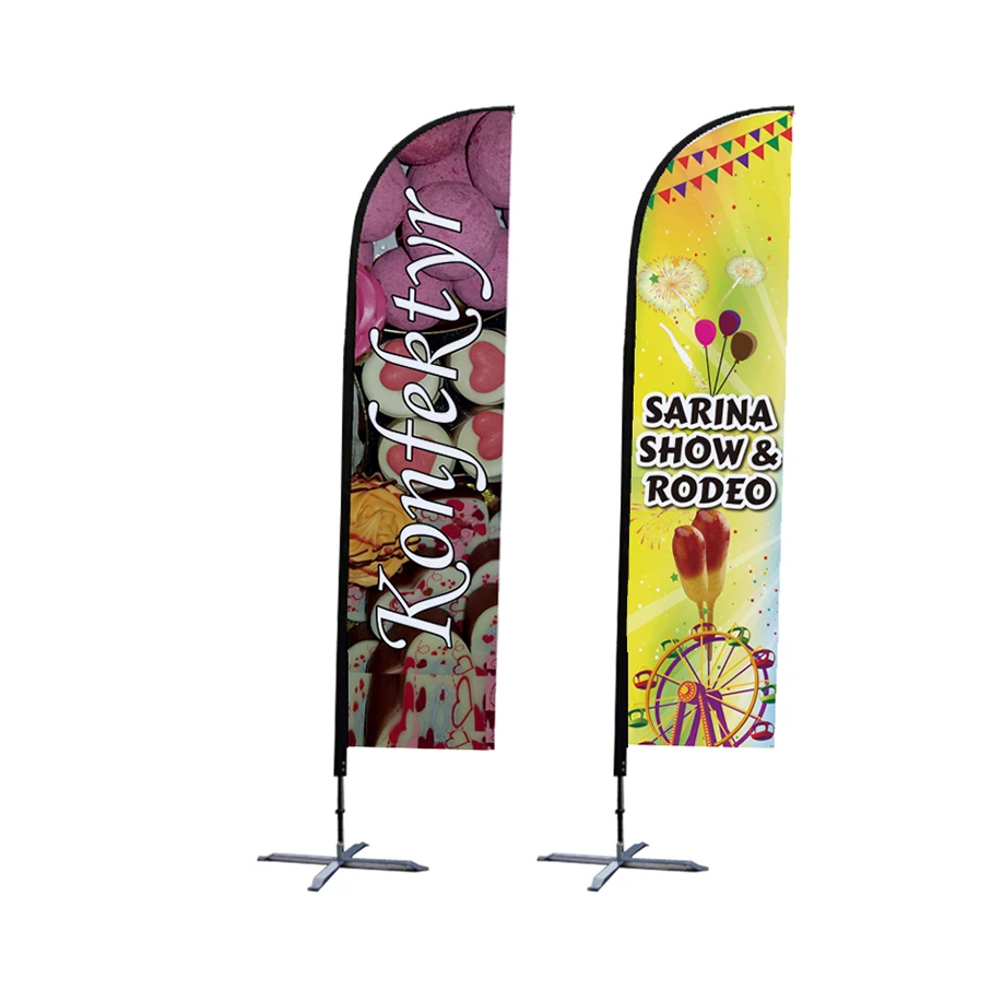 Wholesale Custom Open Sale Feather Beach Teardrop Blade Flags Start and Finish Flags for Cars Sale