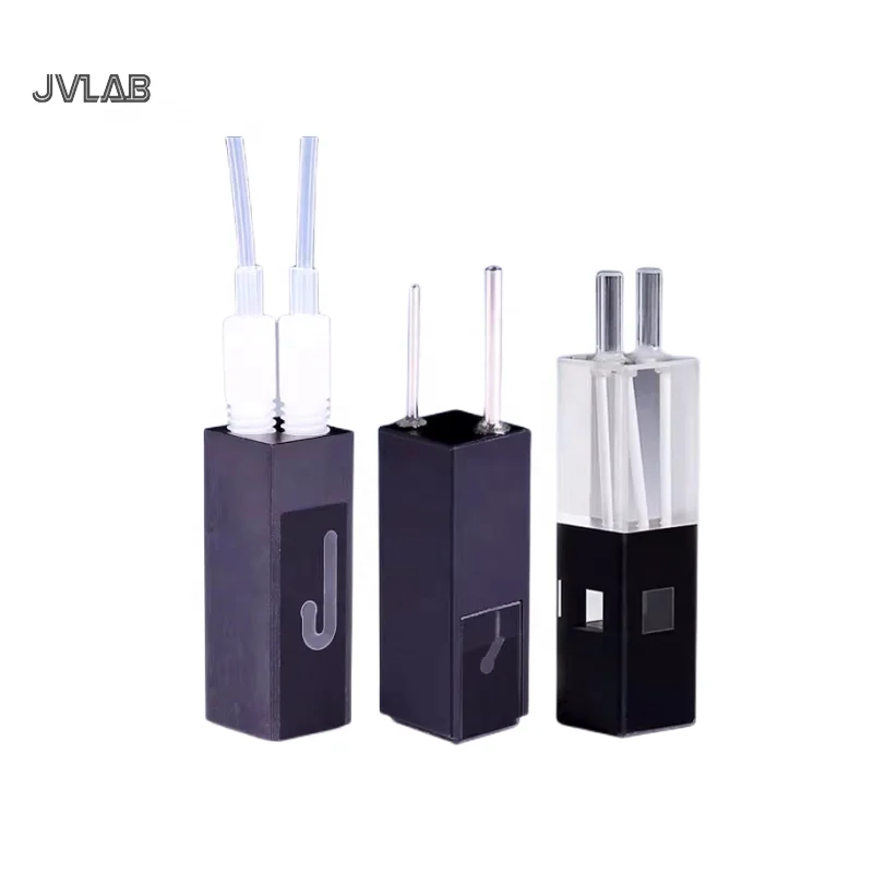Flowthrough Cell Quartz Cuvette Micro UV Cuvette Double Threaded Fluorescence High Permeability Flow Cell OEM