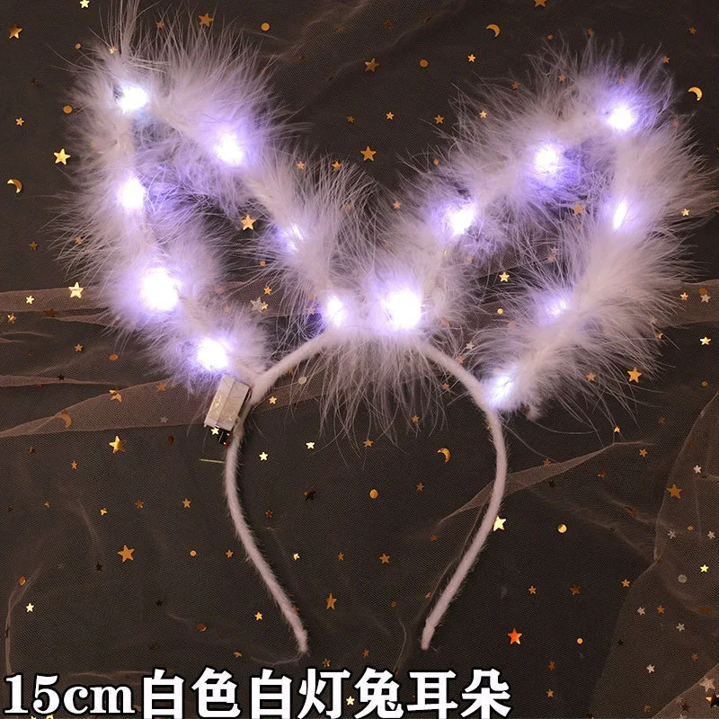 2024 Christmas Day glowing antlers headband fairy elk hair clips party performance photo shoot logo