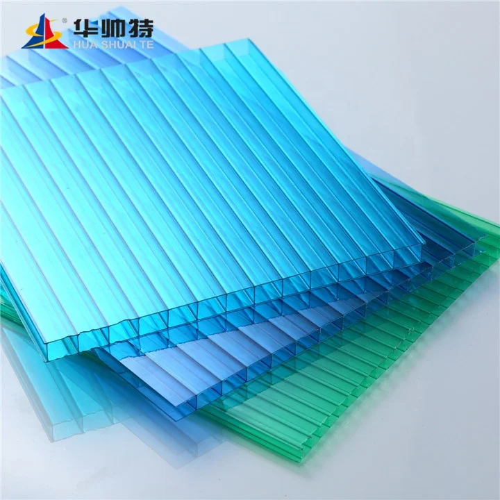 HUASHUAITE Wholesale colored 4mm lexan polycarbonate hollow sheet