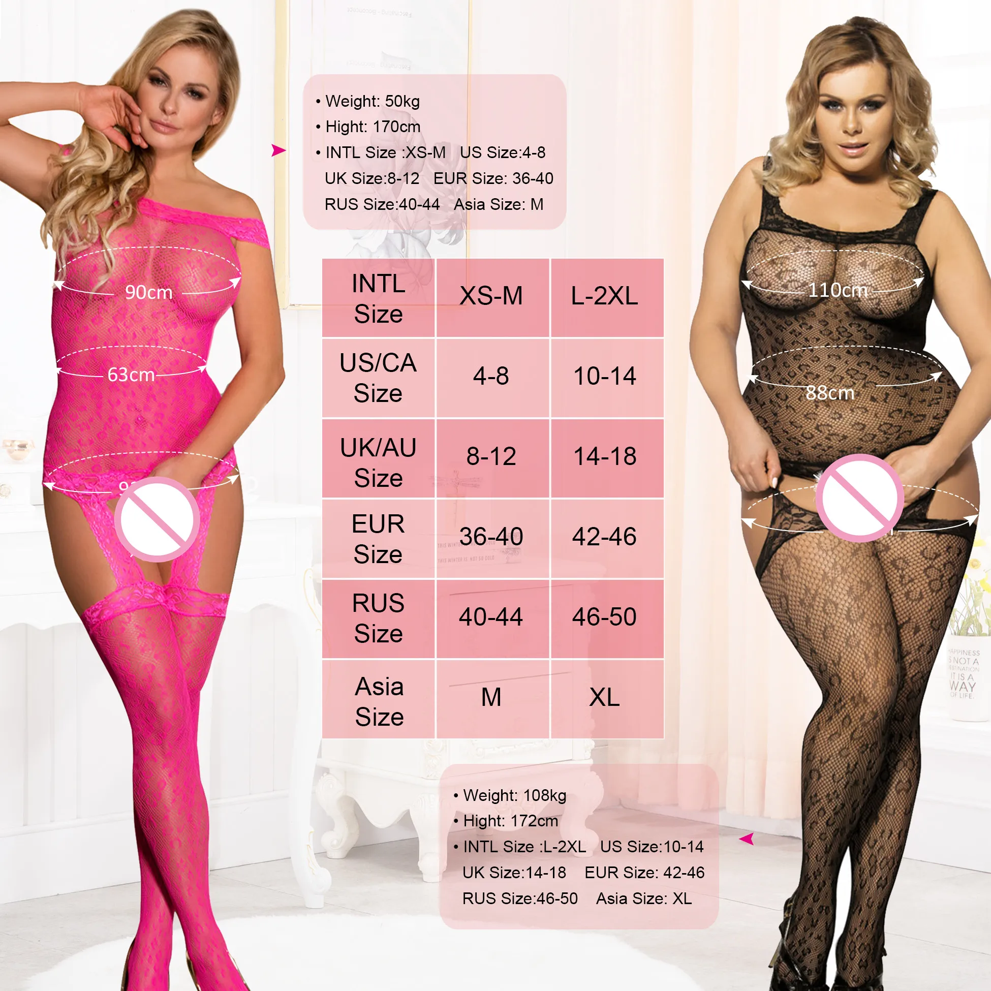 Wholesale Nylon Sheer Mesh Lace Lingerie Bodystcking Free Box Latex Sexy  Full Body Stocking 2XL