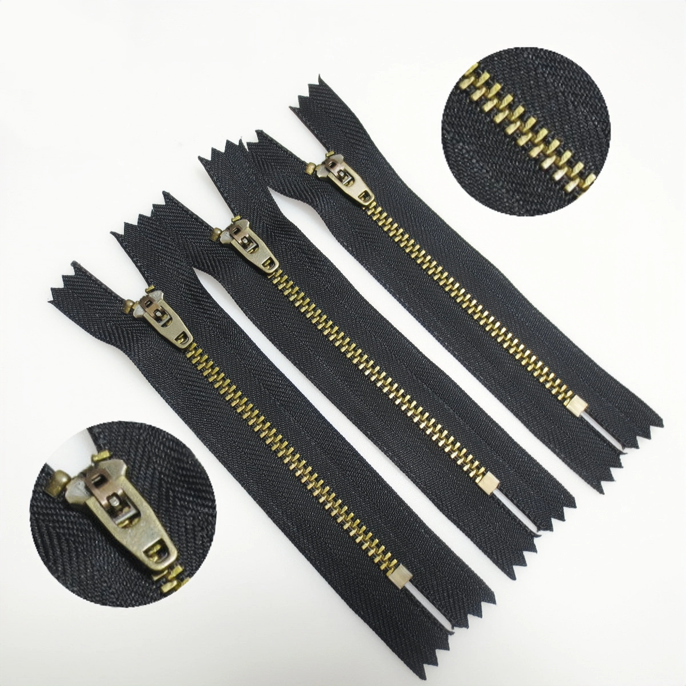 Wholesale luxury brand LEK zipper close end antique silver antique brass zippers n3 n4 n5 clothing magnetic yg zipper for jeans