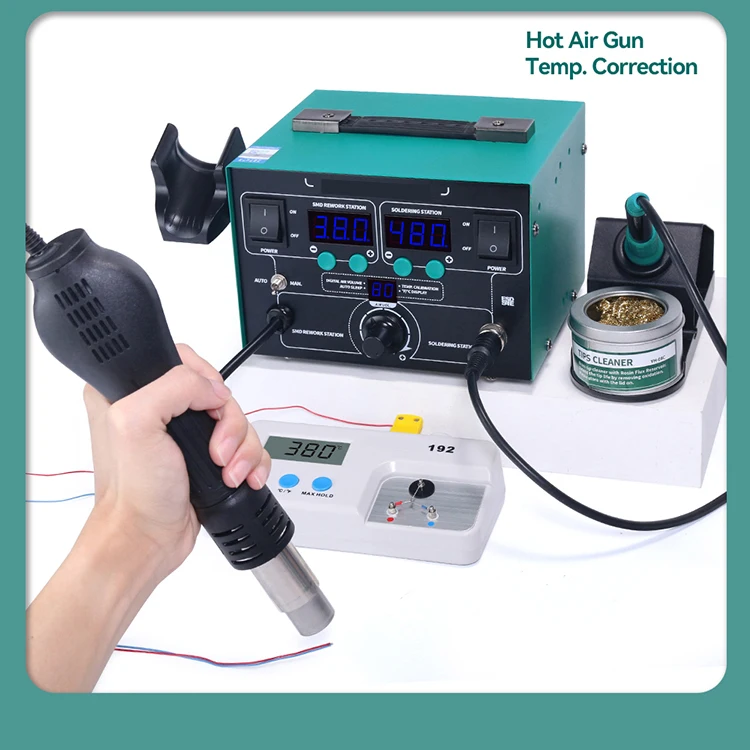 862BD+ 2 In 1 SMD BGA Rework Soldering Station Heat Air Desoldering StationMobile Phone Laptop Repair Rework Soldering Station