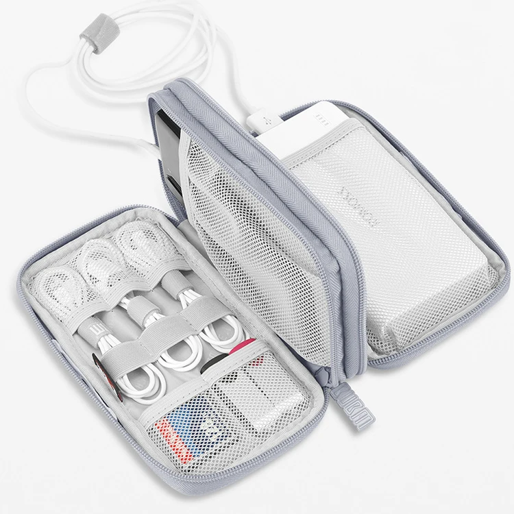 Modern New Flat Multifunctional Data Cable Tech Pouch Organizer Digital Cord Accessory Storage Bag Travel Wardrobe Clothes
