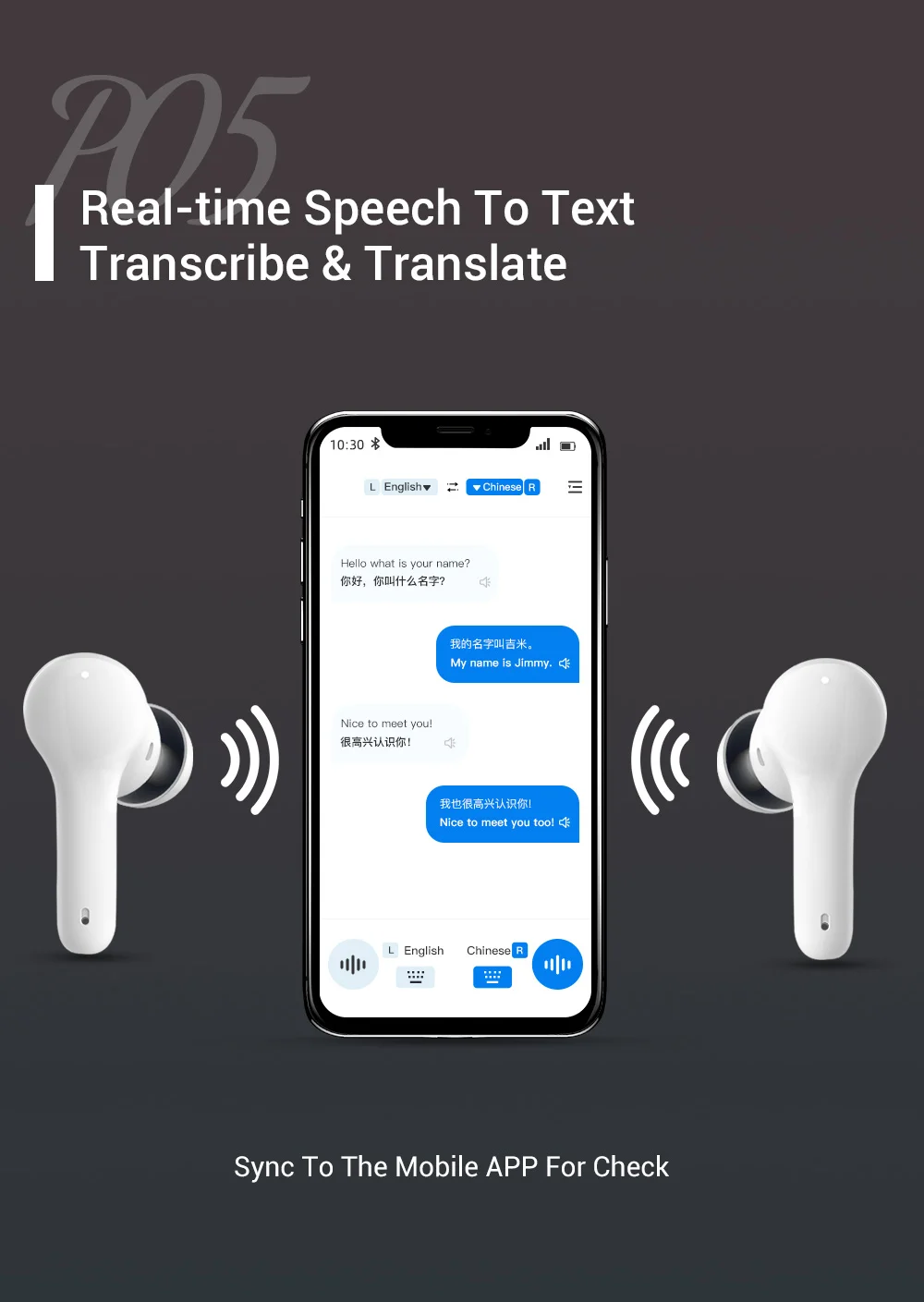 
Translator Earbuds 71 Languages 56 Accent Online Instant Voice Language Translator 
