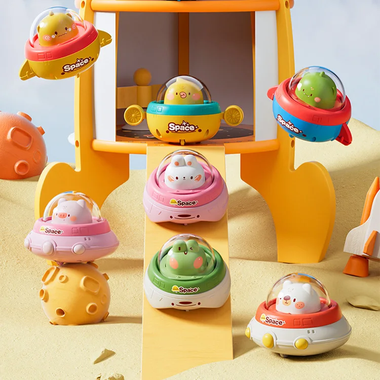 Toddler Educational Toy Cars Press and Go Cartoon Truck Baby Toy Animal Pull Back Vehicle Cars