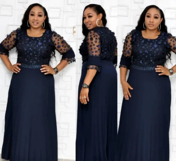 Large Size  Women 3D Flowers Summer Dress Lady Fashion Dress Party Style Clothes