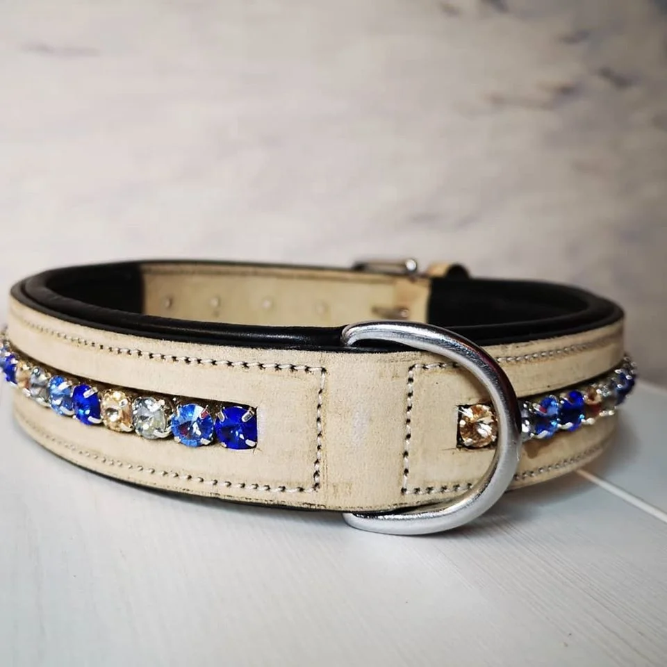 One Line Crystal Dog Collar