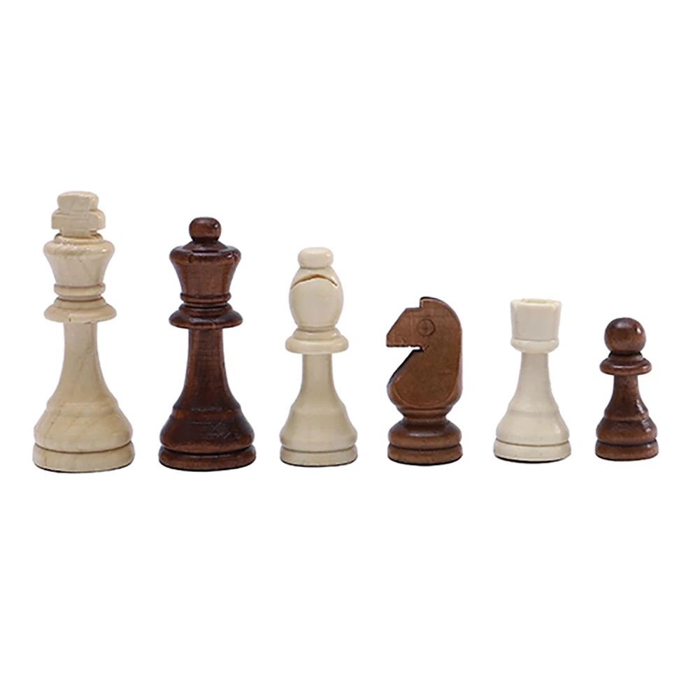 Wooden NON-magnetic felted chess game set, wooden chess, wooden chess set board game interior storage chess pieces