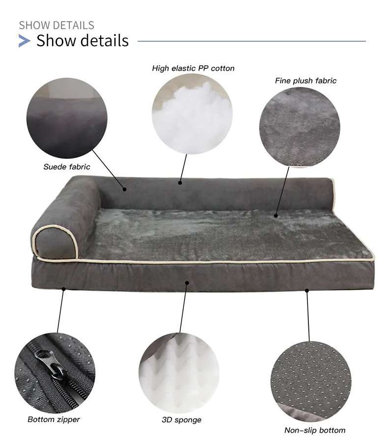 OEM Large soft plush Calming  pillow Foam Sponge orthopedic orthopedic Pet supplies dog cat bed mat sofa