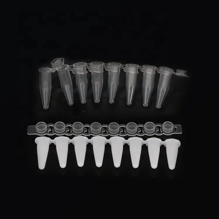 Laboratory disposables sterile pcr tube strip 0.2ml 8 strips pcr tube with ce iso