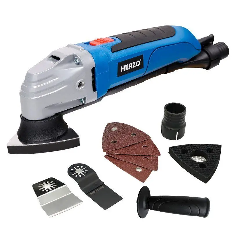 HERZO Power Tools Electric Oscillating Multitool 2.5A Variable Speed Multi-Master Oscillating Tool Powerful Electricity Source