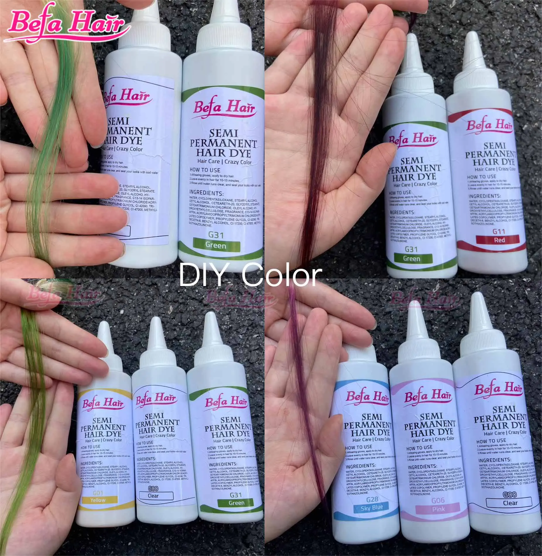 Private Label hair dyes wholesale semi permanent hair dye hair color cream