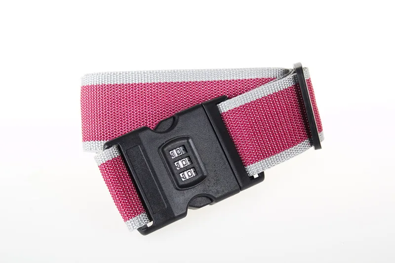 Luggage Strap Cross Belt Packing Adjustable Travel Suitcase Nylon 3 Digits Password Lock Buckle Strap Baggage Belt