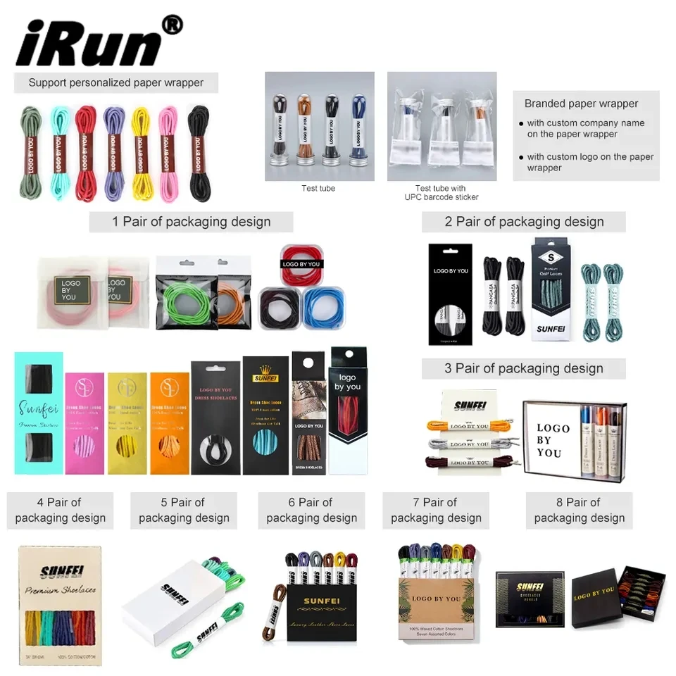 SunFei Waxed Cotton Laces Custom Waxed Rope Laces Multi-colored cotton Wax shoelaces Thin Business Oxford Dress Shoelace