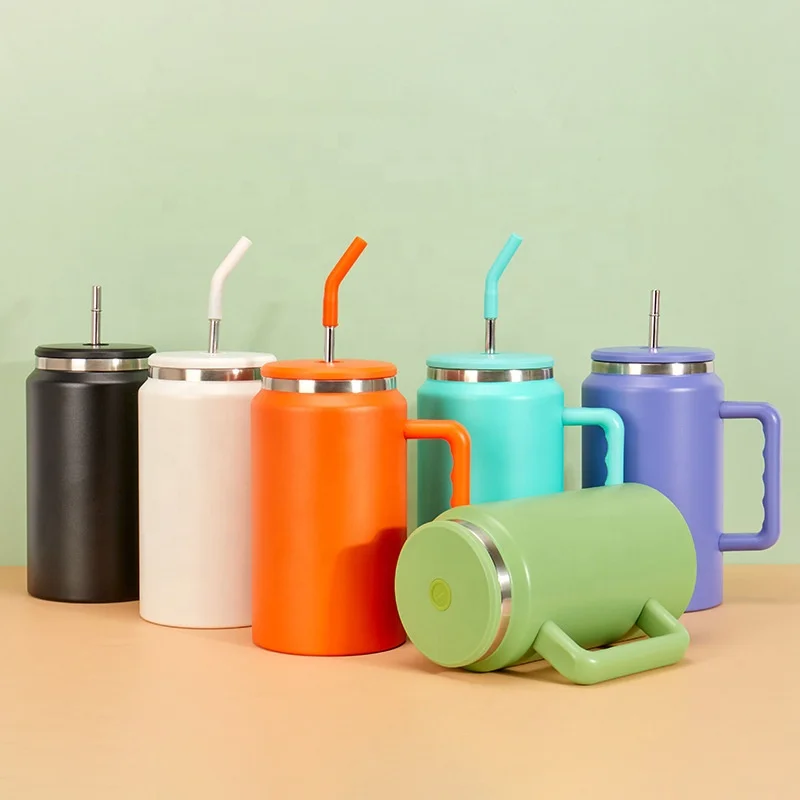 New Modern style 50oz 50 oz large leakproof trek stainless steel cup insulated mug tumbler 50oz 50 oz with handle and straw lid