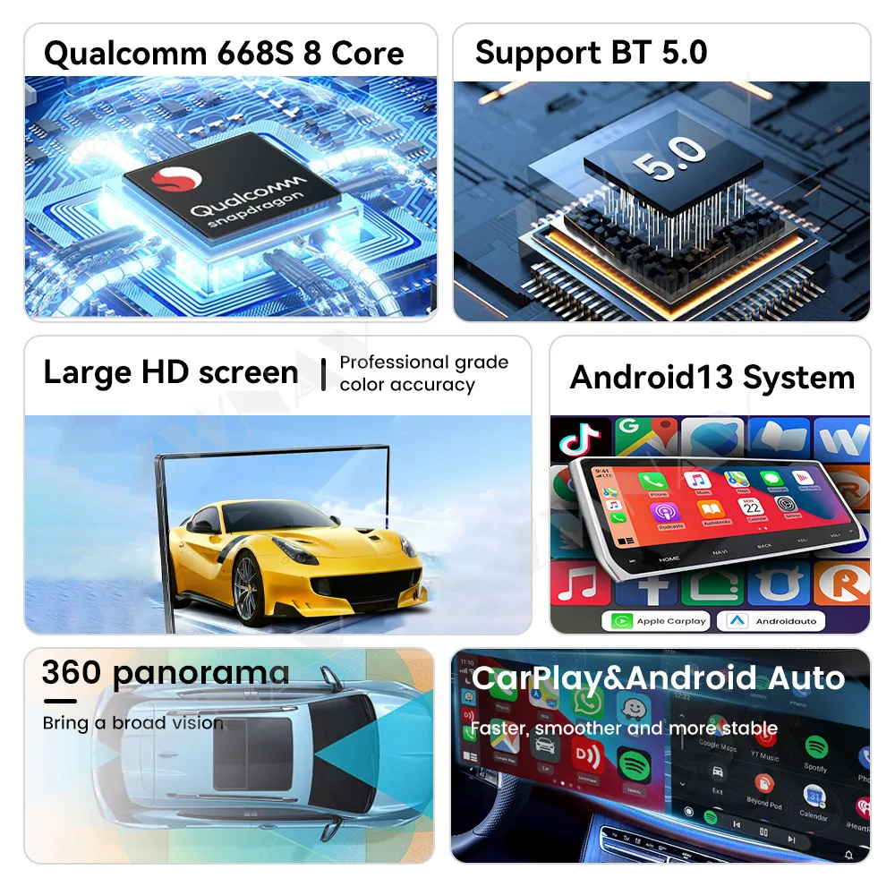 ZWNAV 12.3 Inch Carplay For Mercedes-Benz C Class 2008-2012 Car Radio GPS Navigation Multimedia Player Car Stereo Head Unit