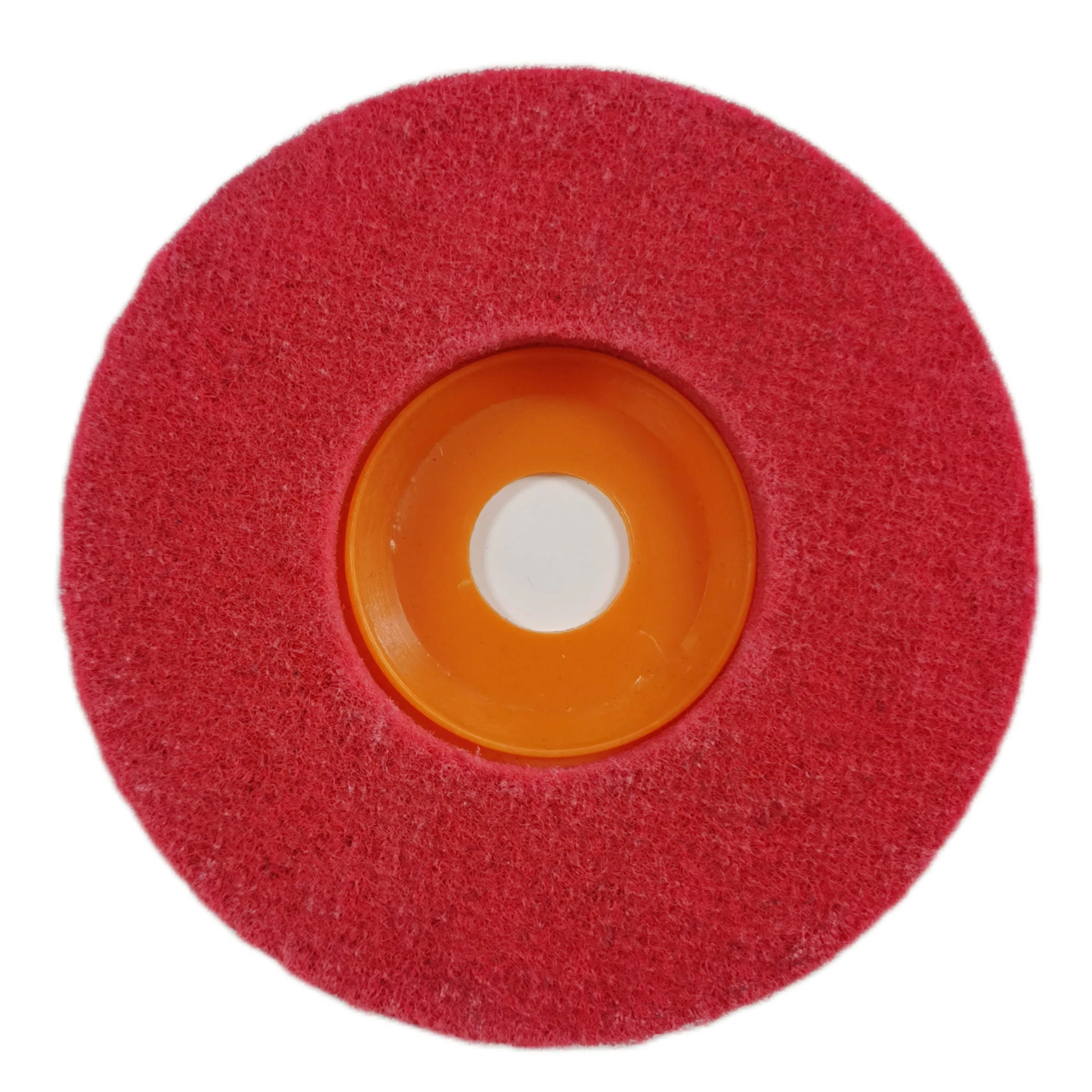 115mm Red Sponge Disc with Plastic Backing For Final Surface Polishing Finishing Wood Concrete Metal Stainless Steel Polishing