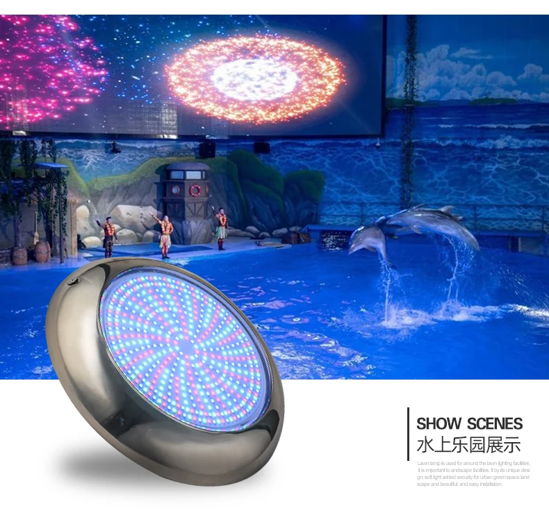 Водонепроницаемый светодиодный свет для бассейна 18 Вт IP68 подводный AC12V RGB пульт дистанционного управления из нержавеющей стали