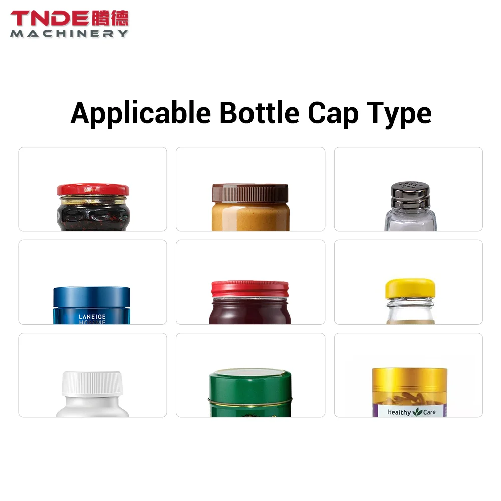 Guangzhou TNDTE Automatic Clamping Bottles Gass Jar Bottle Capping Machine Jam Ketchup Chilli Sauce Sealer