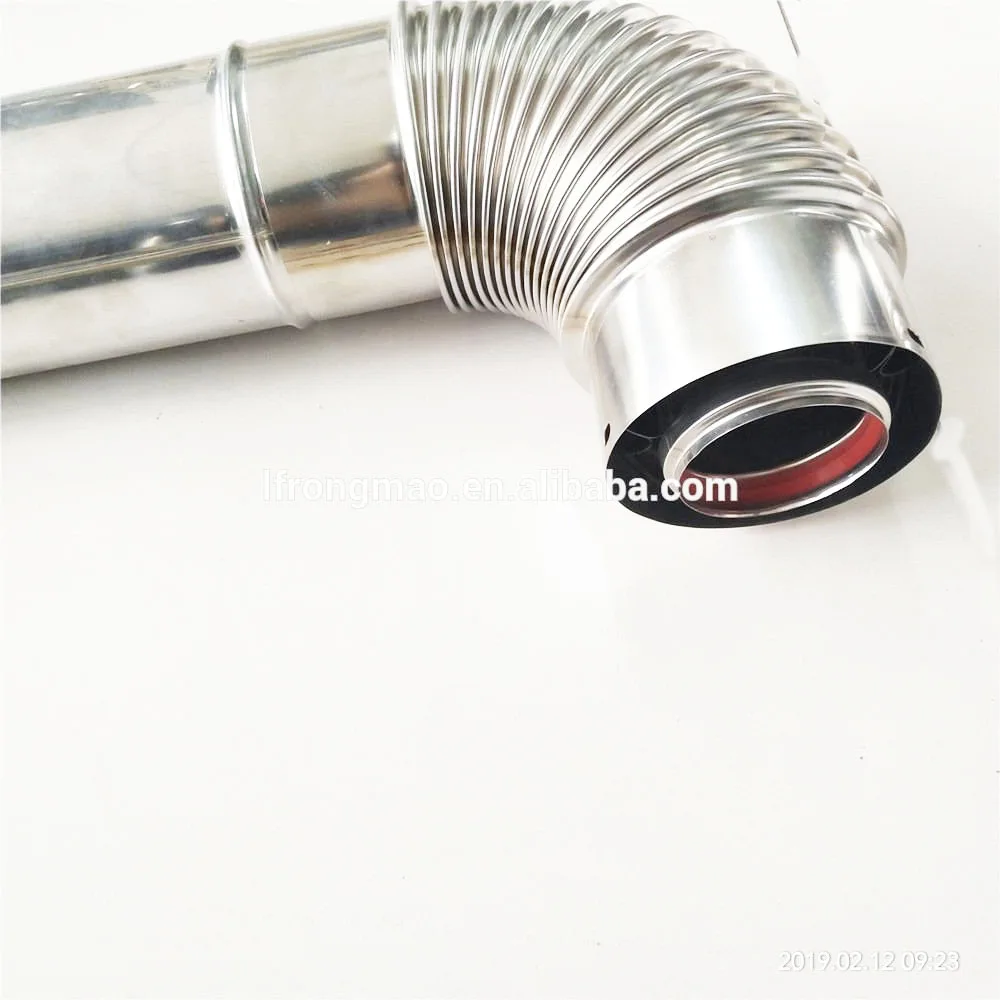 60/100 mm coaxial chimney pipe in stainless steel 201 or SS304 for gas boiler