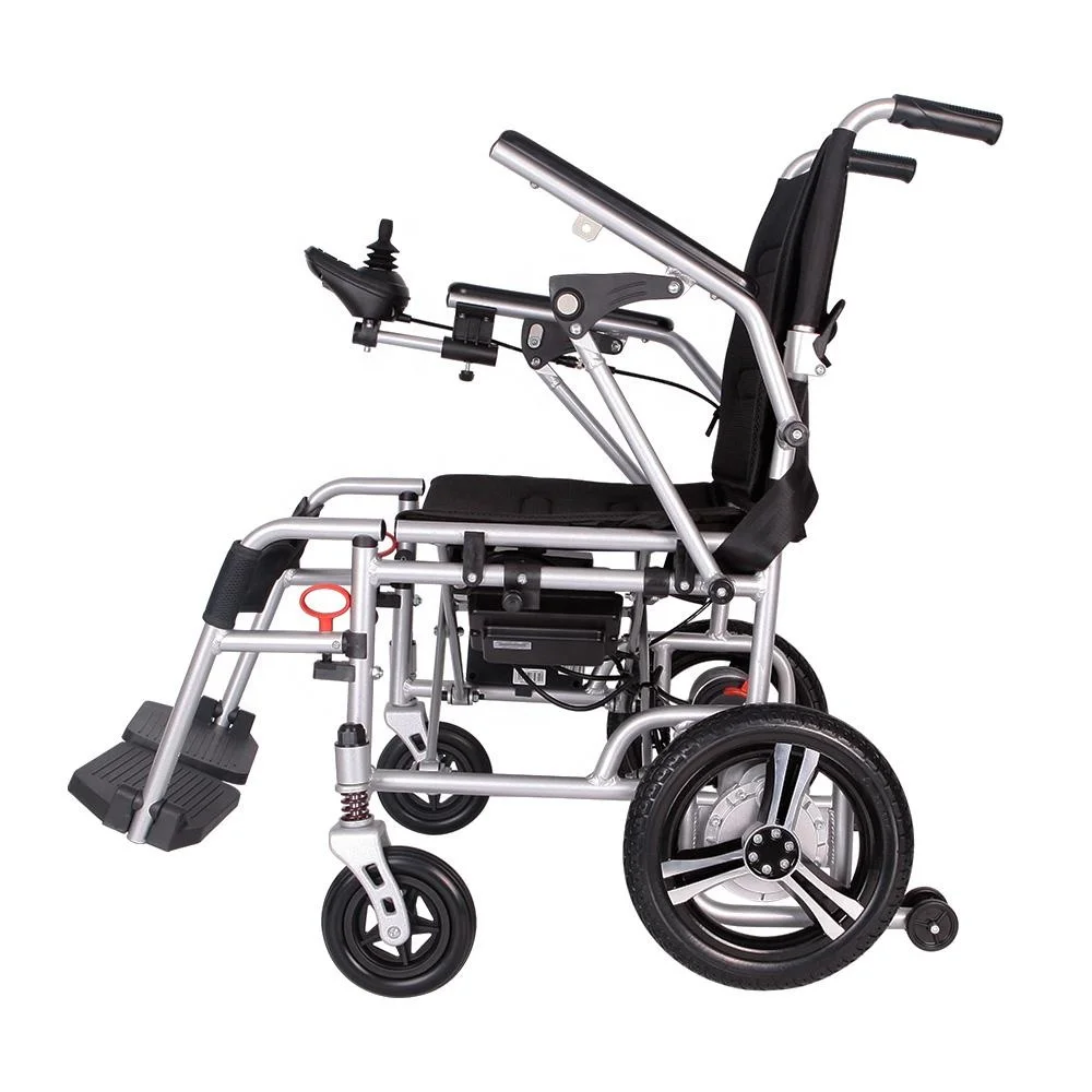 2024 Best Selling All Aluminum Alloy Disabled Care Portable Electric Wheelchair Foldable Lightweight Electric Folding Wheelchair