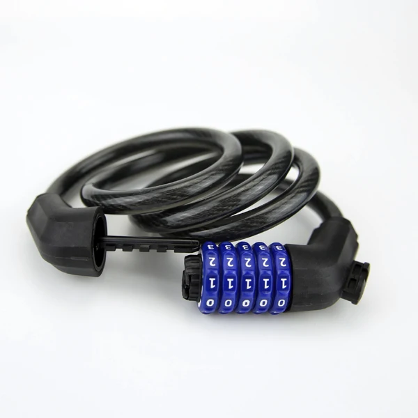 CH-503 PVC coating ABS cable lock  0.8*120cm length bike lock 5 digit combination