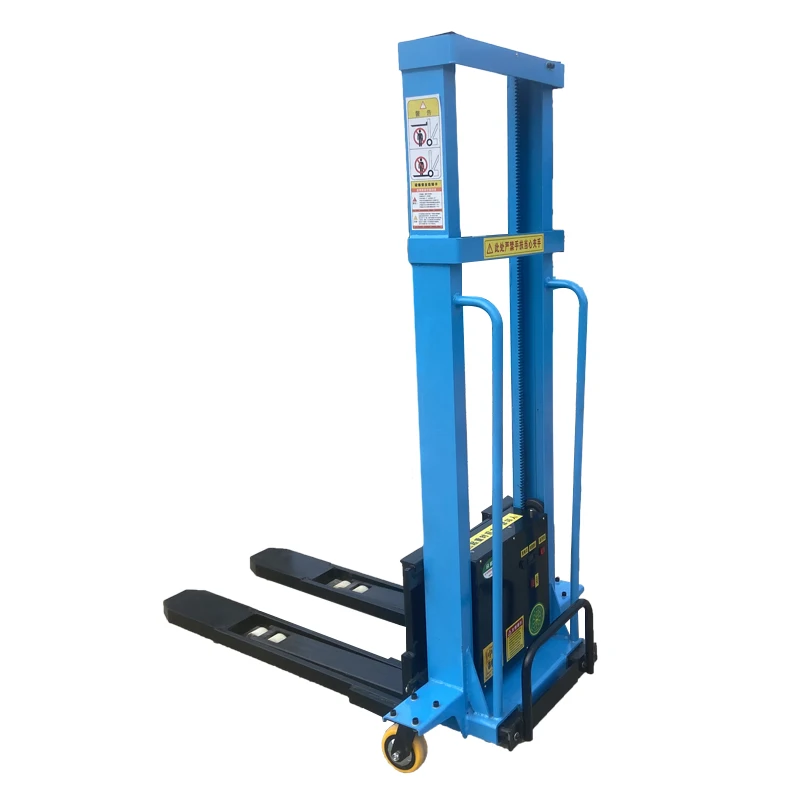 2024 Лидер продаж 1 тонна 8 м портативный самозагружаемый вилочный погрузчик полуэлектрический штабелер