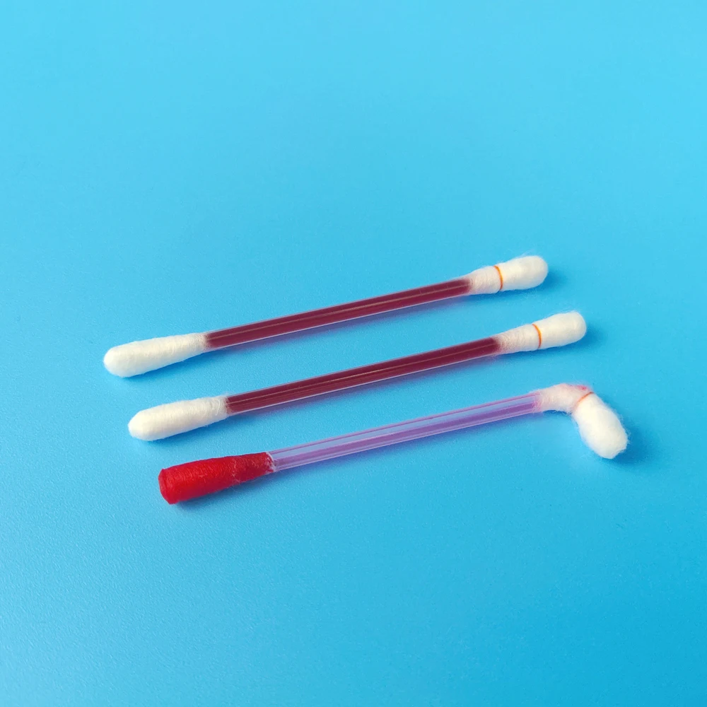 Disposable sterile liquid filled povidone-iodine disinfection cotton swab