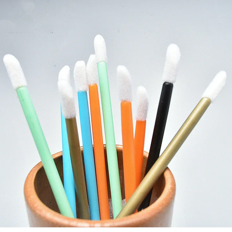 Wholesale high quality Disposable lip gloss brush applicator spoolies cotton swab