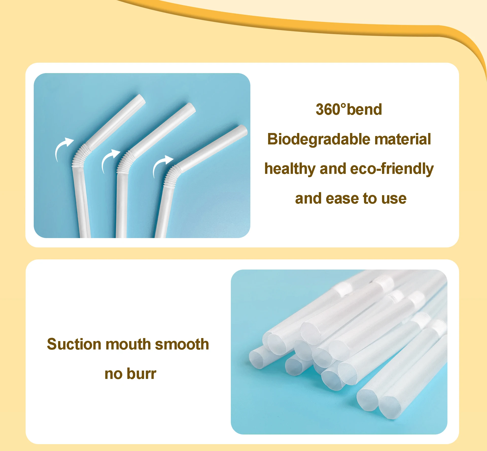 Biodegradable color pla paper bendable for straw colored drinking bubble tea clear plastic straw
