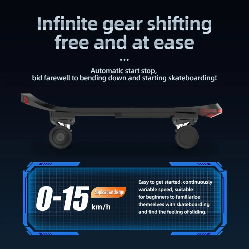 Warehouse Newest Model Colorful Electric Skateboard For Sale Four-Wheel 100w Motor Remote Control Electric Skateboard