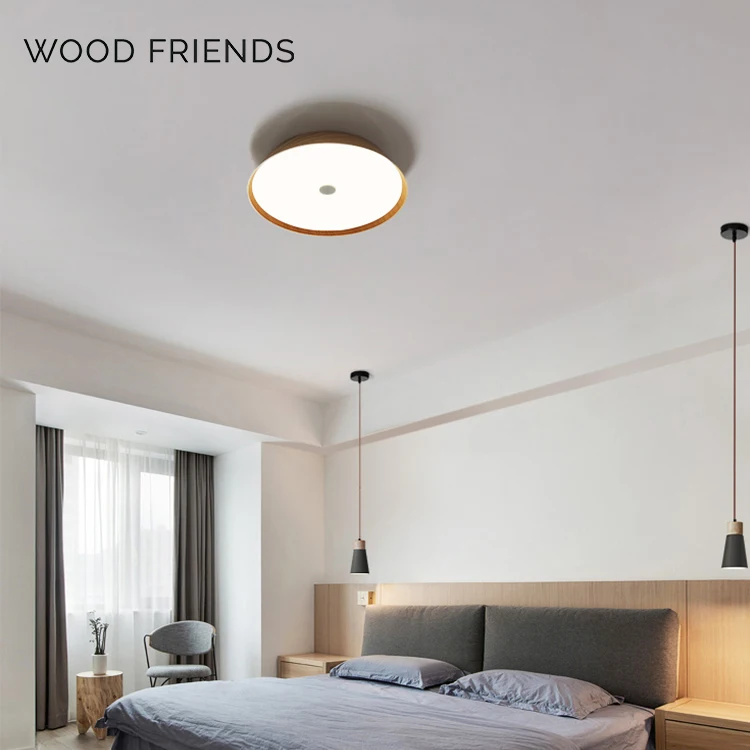 Surface Mounted Wooden Border Indoor Corridor Led Ceiling Lights For Home Ceiling Living Room