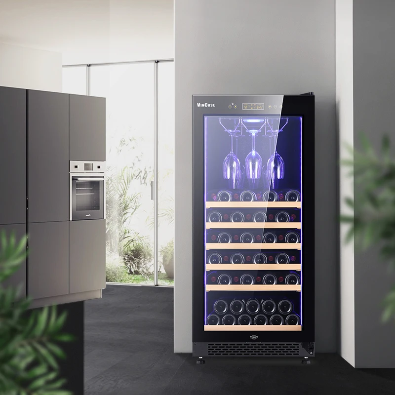 JiuFu luxury wine cellar refrigerator glass wine cabinet cooling unit built in wine cooler for home