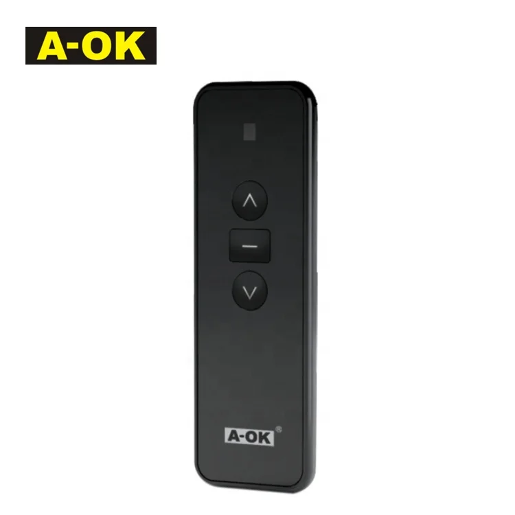 Motor Roller Blinds Drapery Curtain A-OK Automatic Motorized Curtain Motor Single Channels Hand Held Remote Control AC123-1