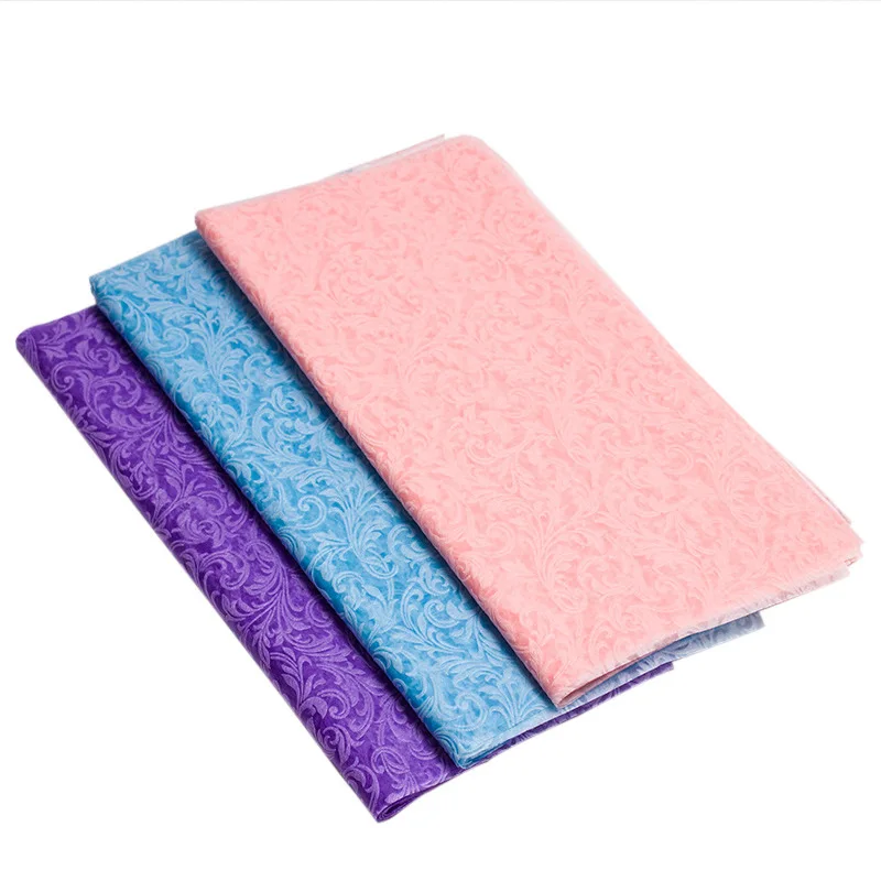 Solid Florist Accessories Wholesale Thin Cotton Non Woven Wrapping Paper for Flower Christmas Apple