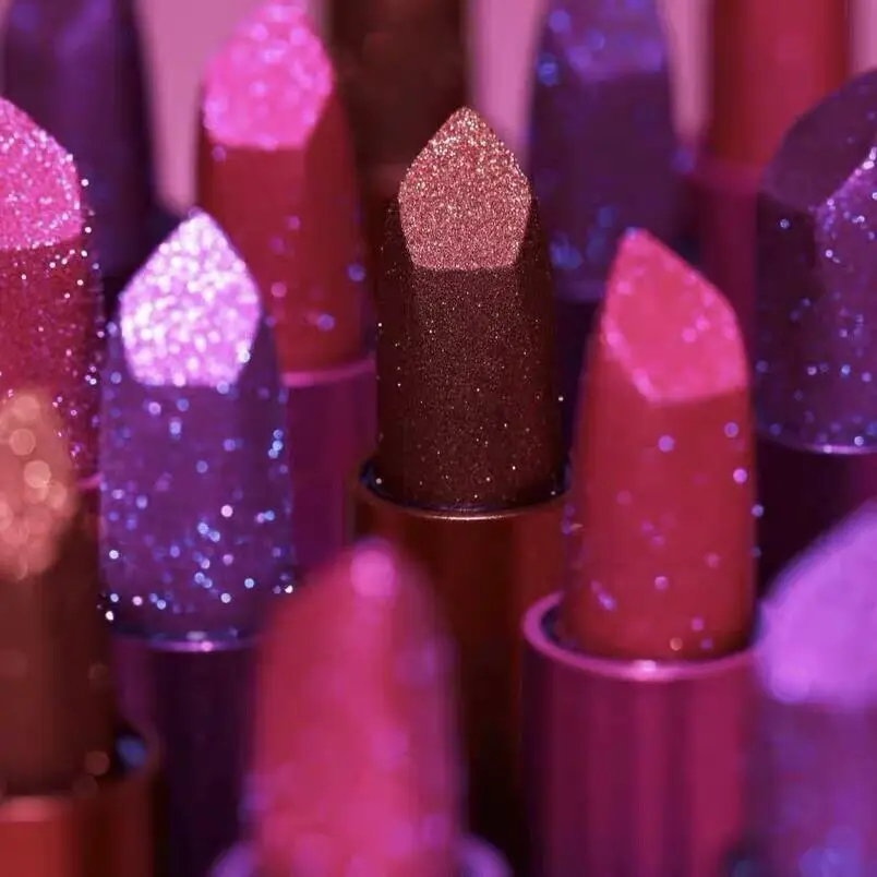 Hot Selling Makeup Pink Red Waterproof Glitter Matte Lipstick With Private Label