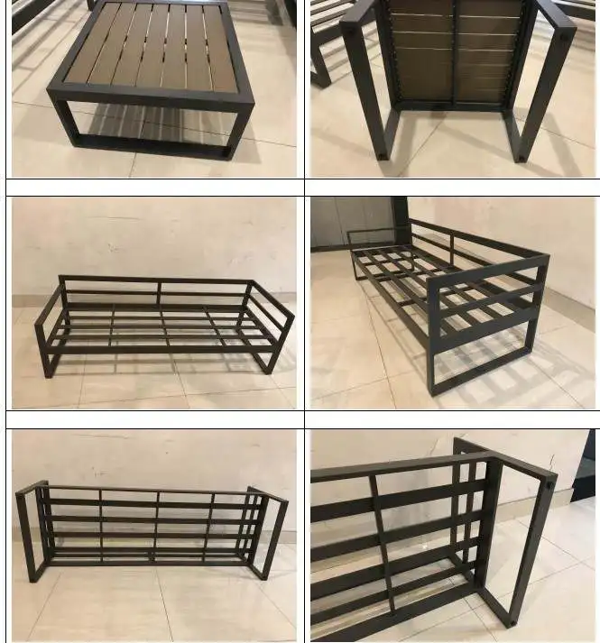 Hot Sale Modern Leisure Style Outdoor  Waterproof  PE  Wicker Patio Rattan Sofa Set With Coffee Table