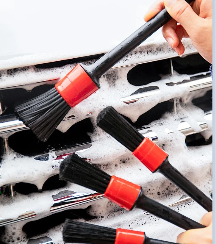 Round Chemical Fiber Cleaning Industrial Brush Car Interior Cleaning Brush For Air Conditioning Outlets