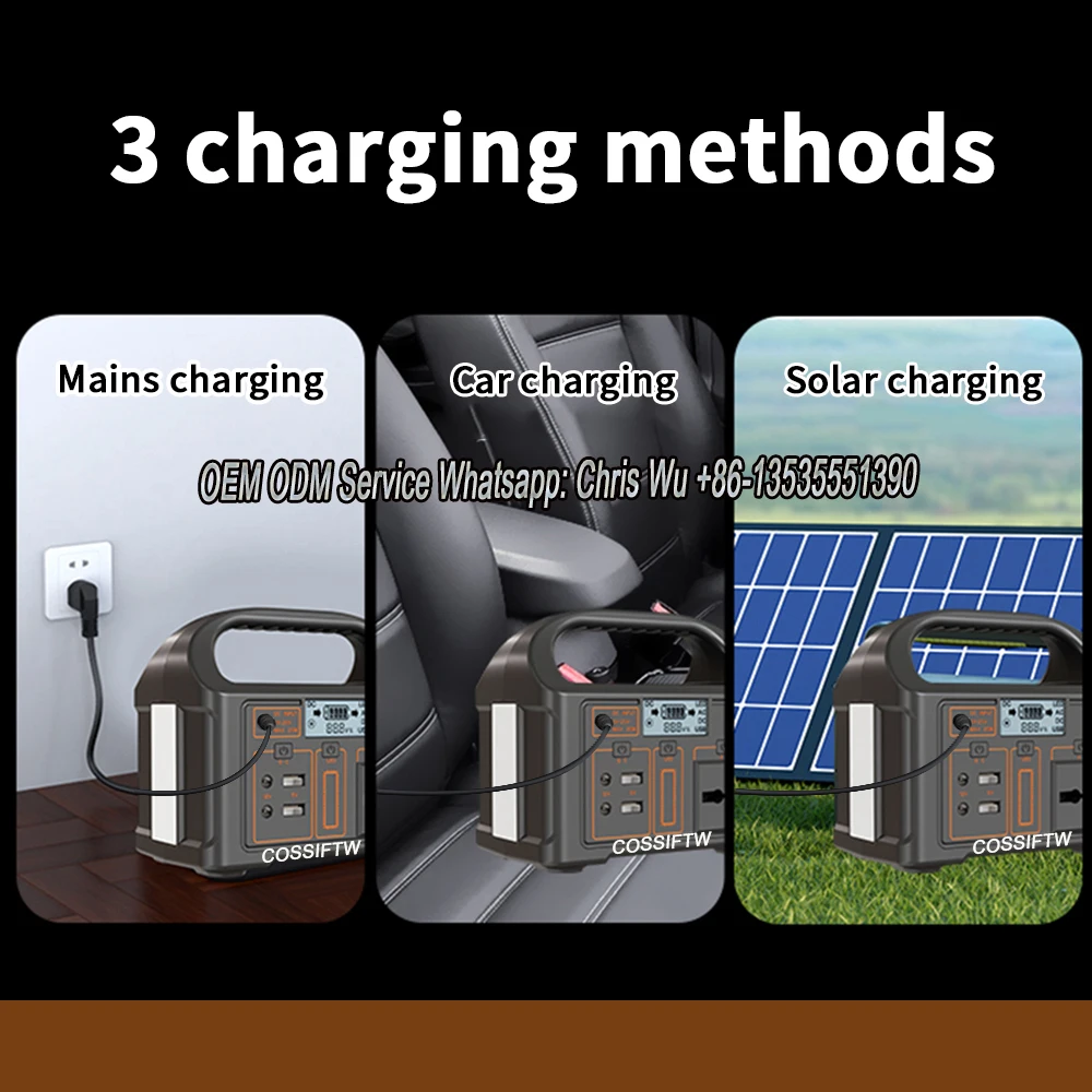 Portable Camping Power Station 100W Battery Fast Charging Backup with 7 Ports