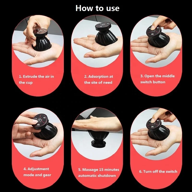 GuangTong NewTrend Vacuum Smart Body Cupping Machine Set Silicone Electric Cupping Massage Cachine Therapy Cup