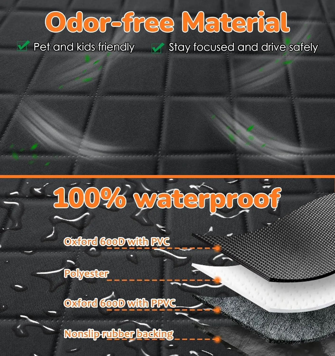 Hammock Heavy Duty Scratch Proof Nonslip Durable Soft Back Cars Trucks SUVs Dog Extender Car Seat Cover