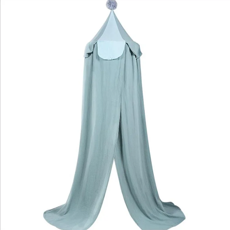 Popular kids play tent playhouse bed canopy round dome cotton bed canopy princess mosquito net Chiffon decorative canopy